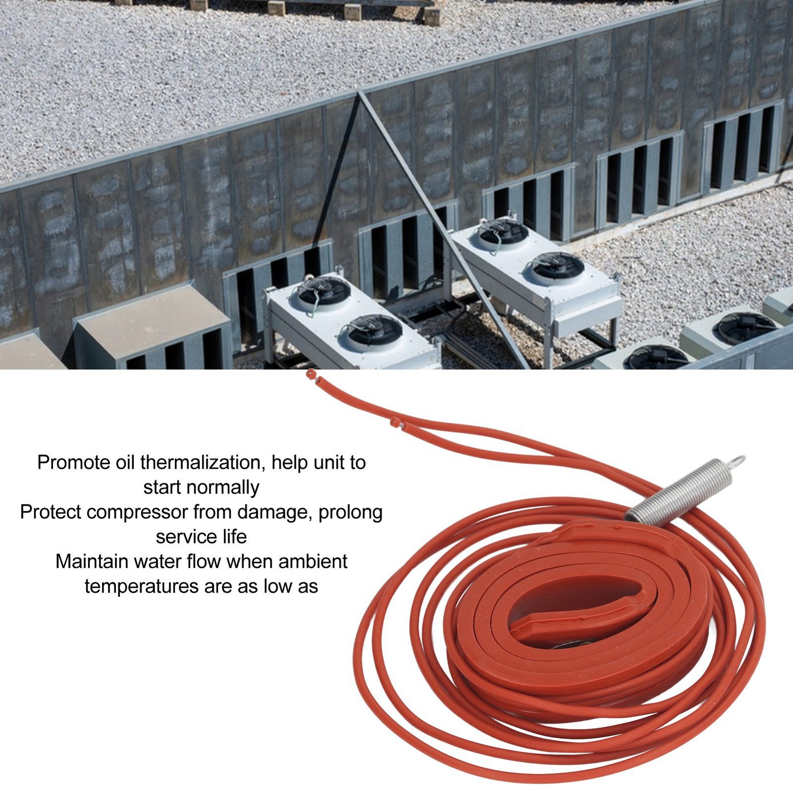 Pipe Freeze Protection Heating Cable AC220V Pipe Heating Cable High Thermal