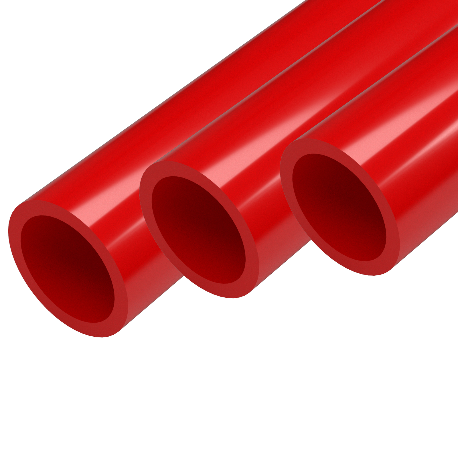 1″ Sch 40 Furniture Grade PVC Pipe, 40″L, Red (3-PK), FORMUFIT – Made in USA