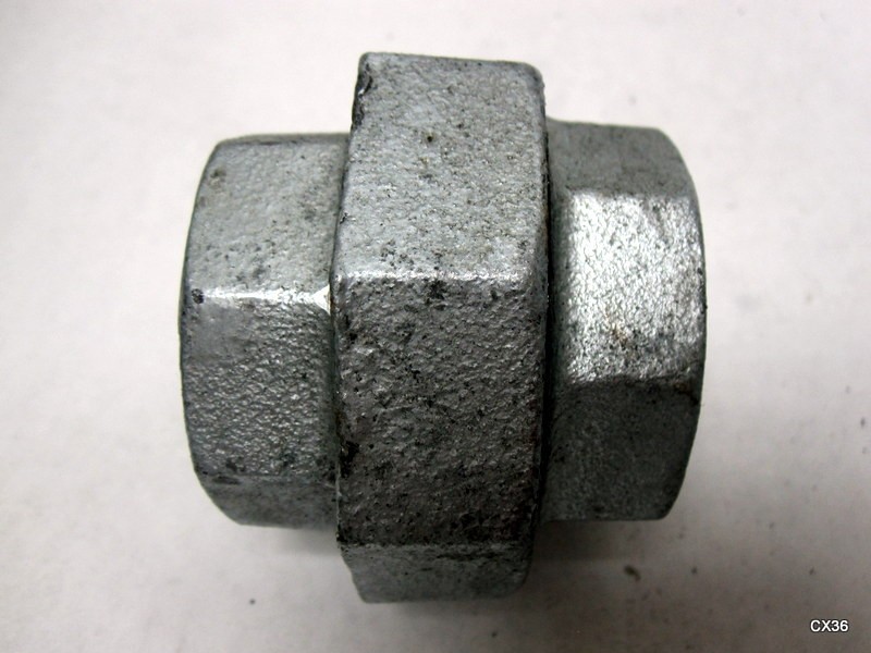 5 Pack of 1-1/2″ Galvanized Union Male NPT Threaded Malleable Iron Class 150