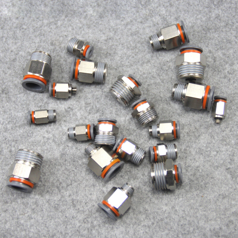 Air Hose Male Push In Straight Fitting PC Pneumatic Connector1/8″ 1/4″ 3/8″ 1/2″