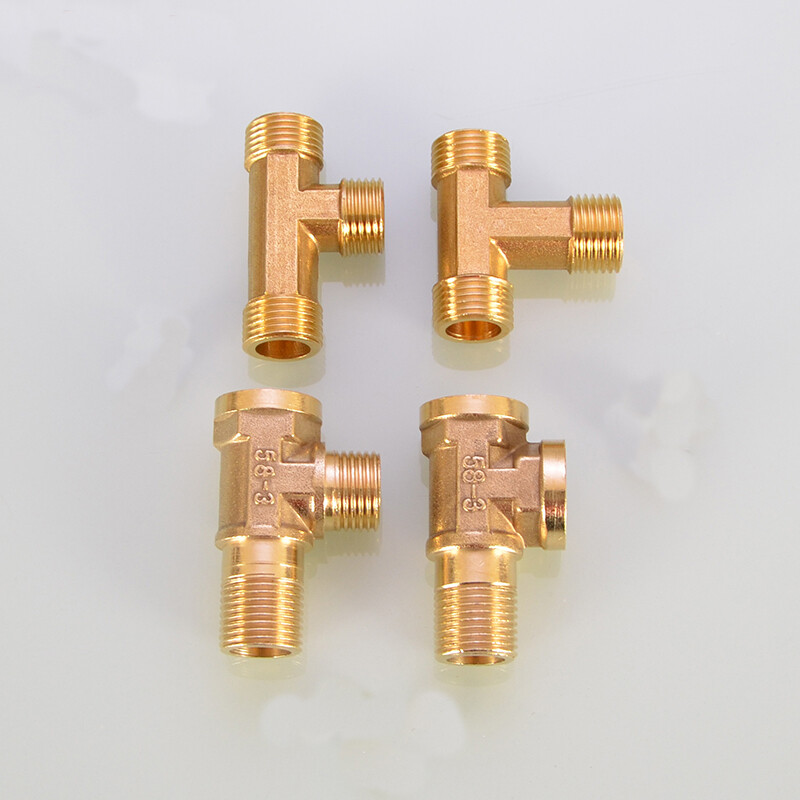 Various Sizes – Brass Thread Tee Pipe Fittings Water Air Fuel (1/8″ up to 2″)