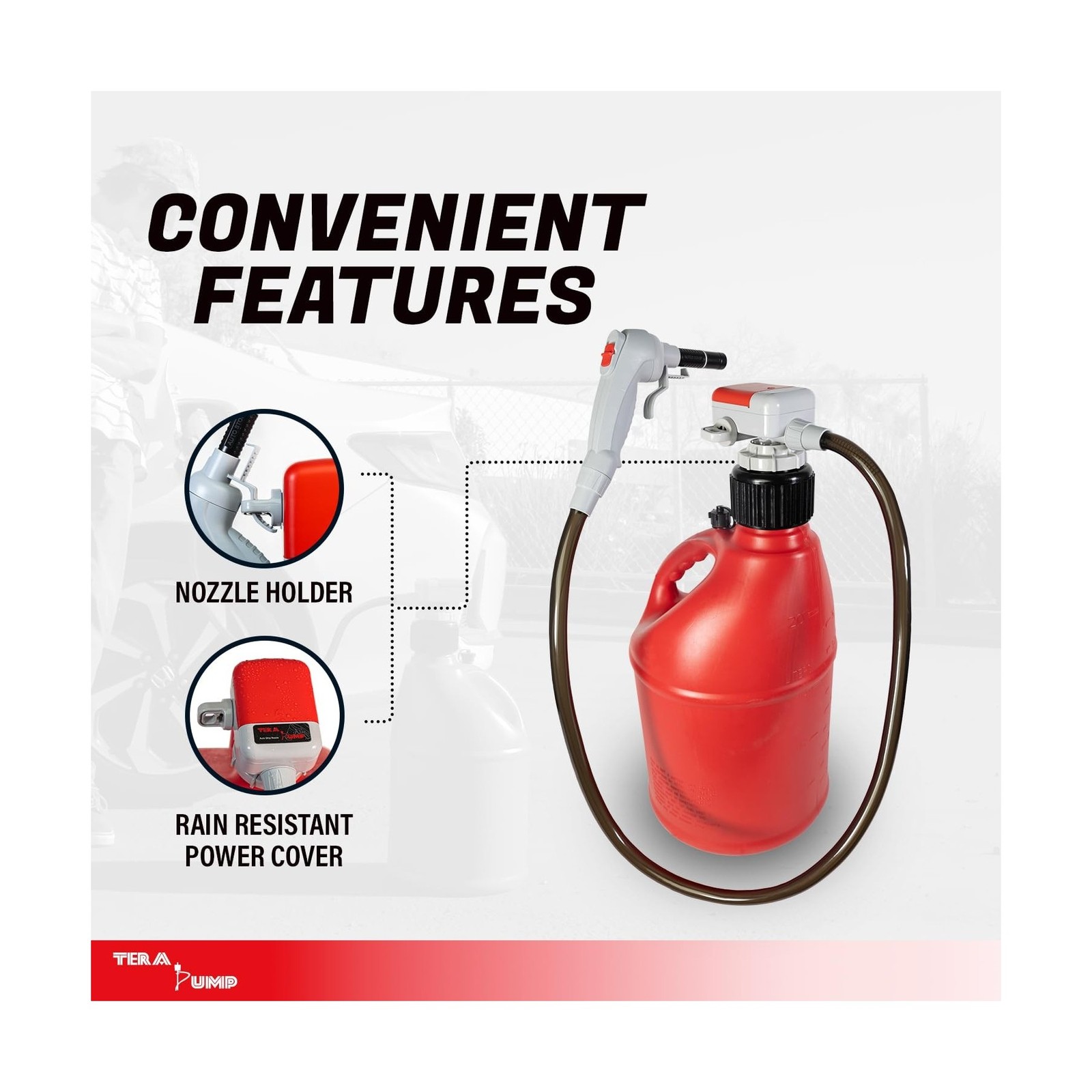 TERA PUMP TRFA03-XL Universal Gas Can Adapter Cap Battery Powered Pump | 2.3 …