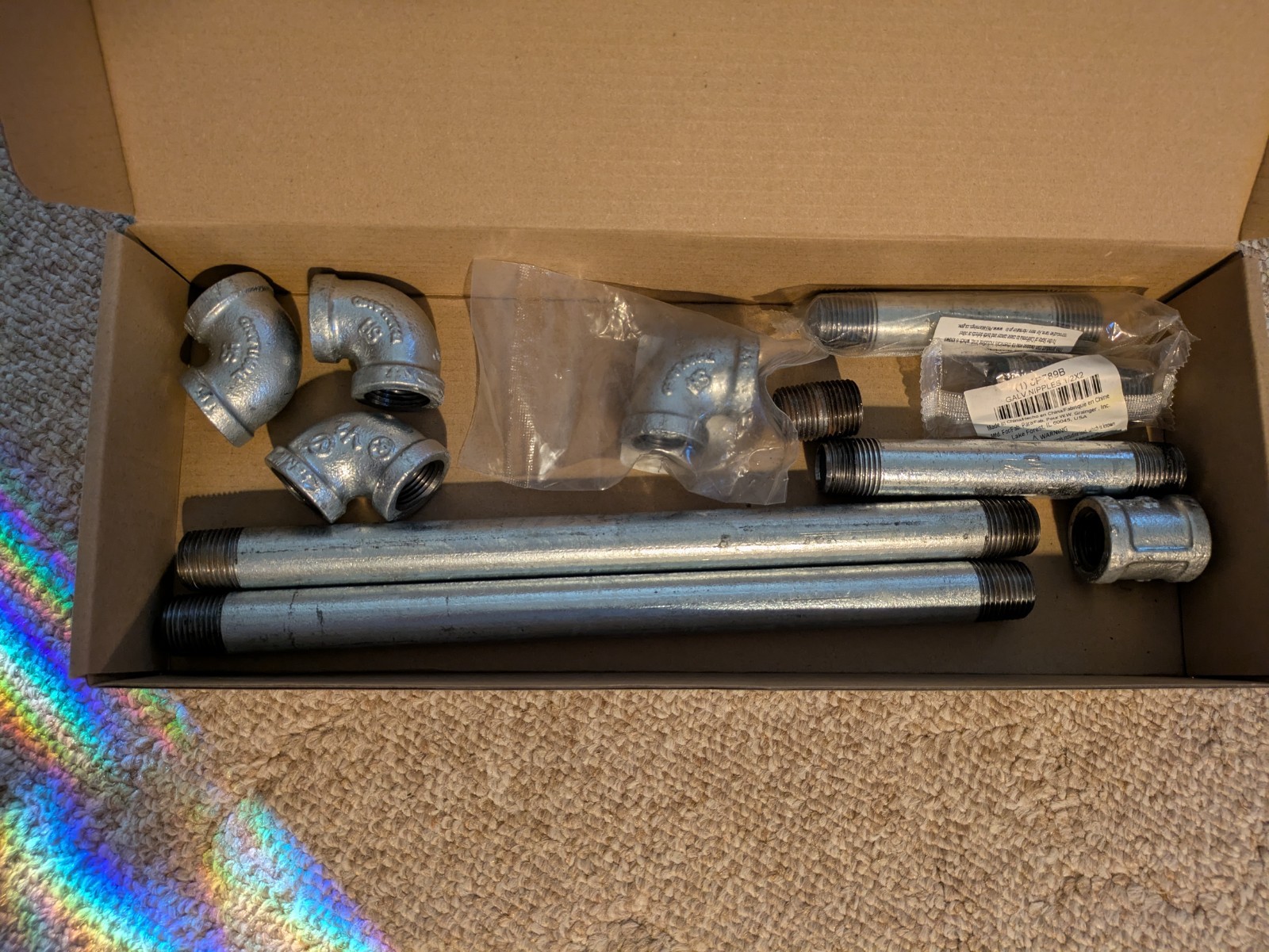 SCH40 1/2″ Galvanized Steel Pipe Fittings Misc Lot