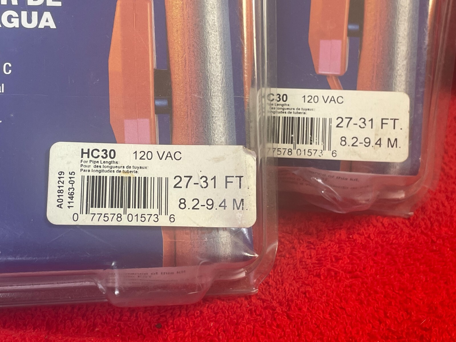 NEW Frost King electric water pipe heat cable 27-31 FT HC 30 120 VAC