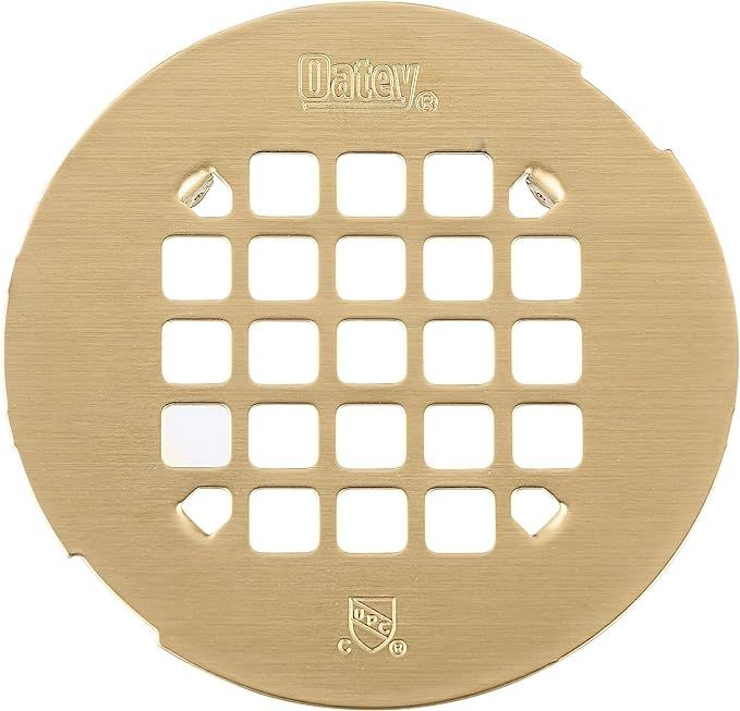 Oatey 42360 Shower Strainer 4-1/4″ SS Brushed Gold Drain Snap-Tite