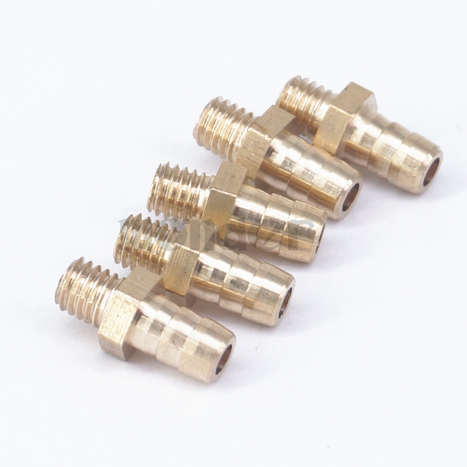 5pcs Hose Barb I/D 5mm – M5x0.8 Male Brass Coupler Splicer Pipe Fitting Adapters
