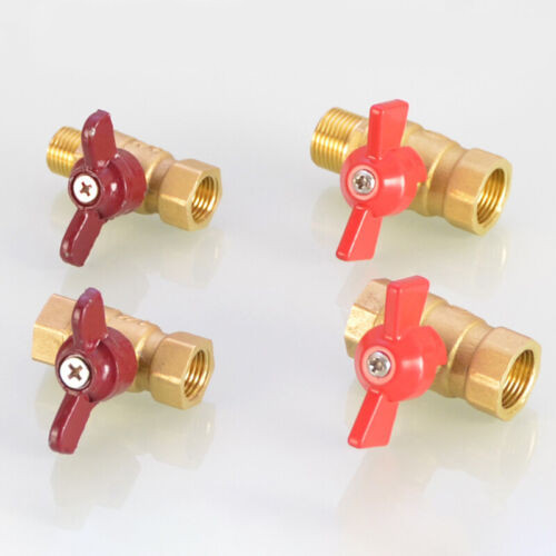 1/4“ 3/8“ Brass Ball Valve Butterfly Handle Female/Male Pipe Valve For Gas Water