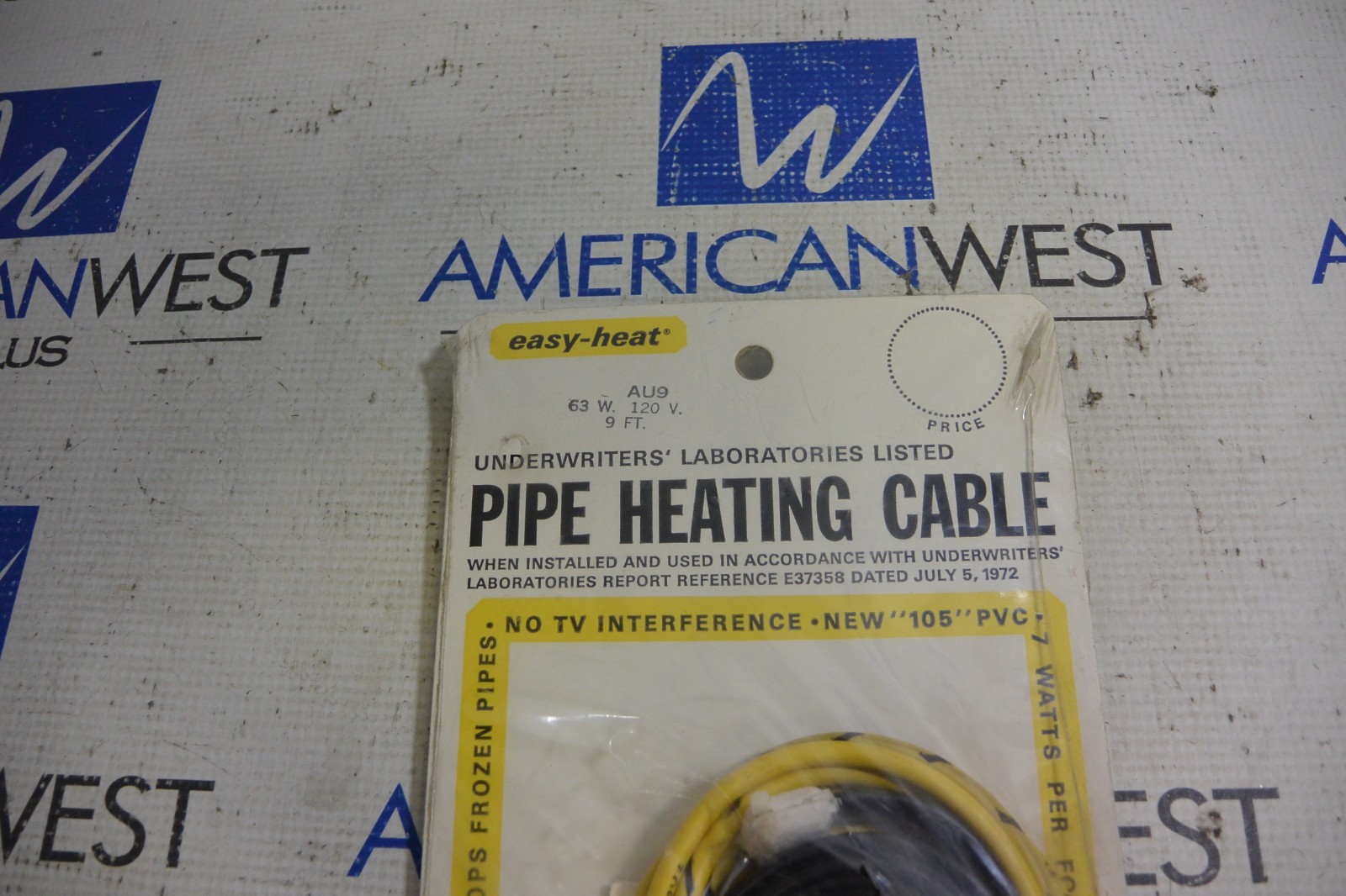 Easy-Heat Wirekraft AU9 Pipe Heating Cable 9 Ft
