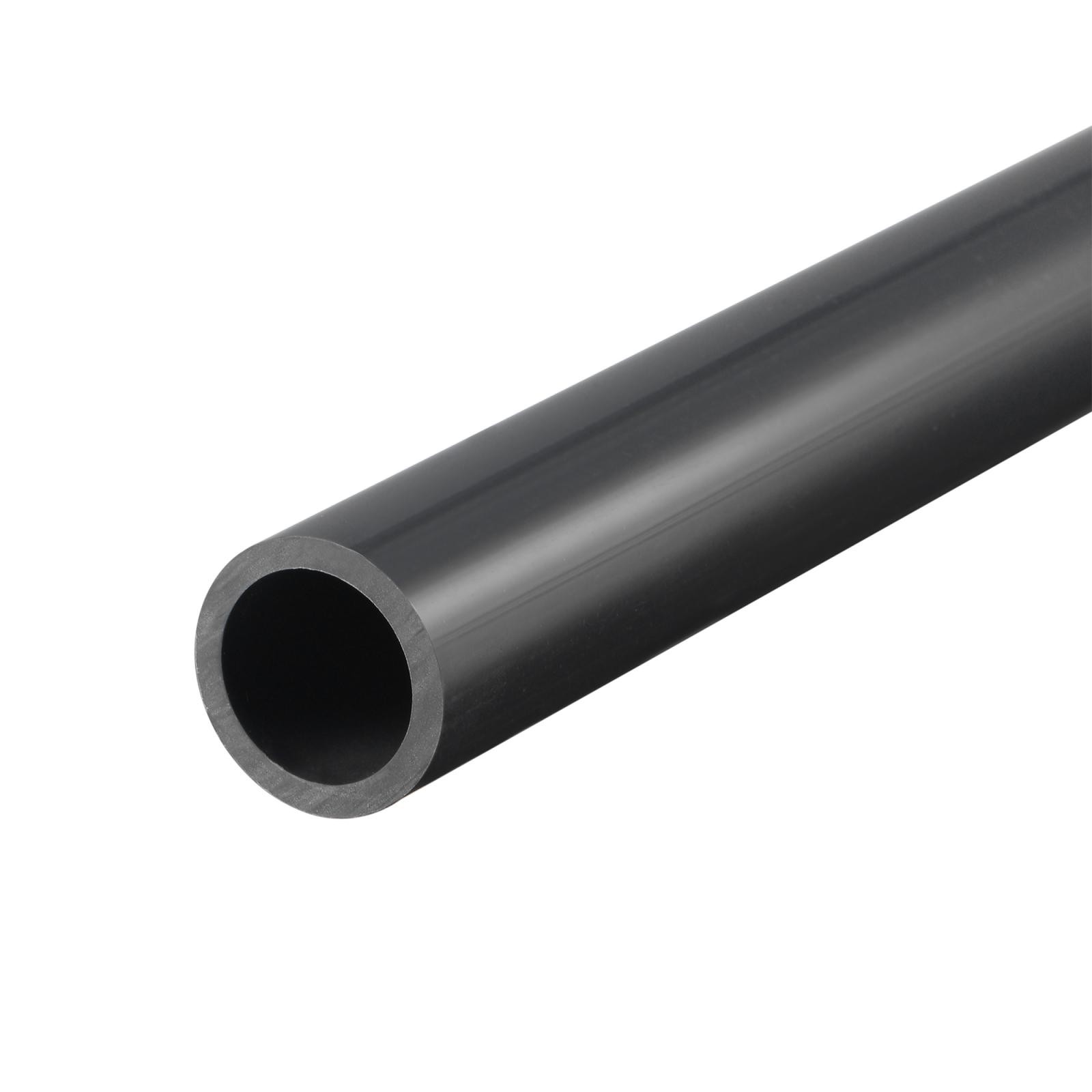 PVC Rigid Round Tube 15.5mm ID 20mm OD 500mm Black High Impact