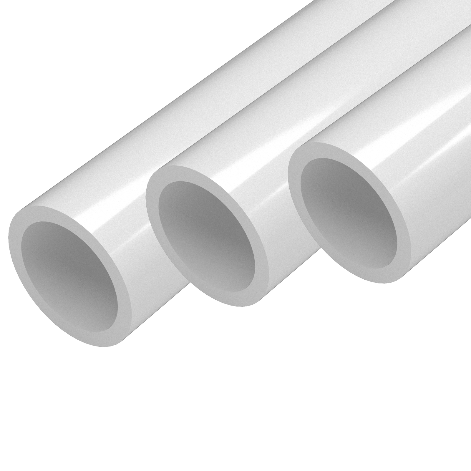 1″ Sch 40 Furniture Grade PVC Pipe, 40″L, White (3-PK), FORMUFIT – Made in USA
