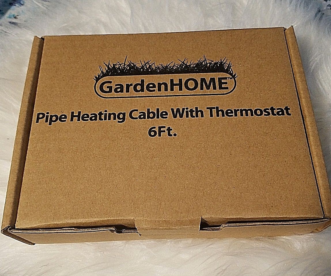 GardenHome pipe heating cable with thermostat 6 feet