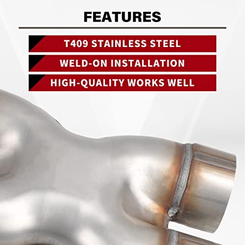 T409 Stainless Steel X Pipe 3” Inch ID Dual to 3” Inch ID 3″ Dual to 3″ Dual