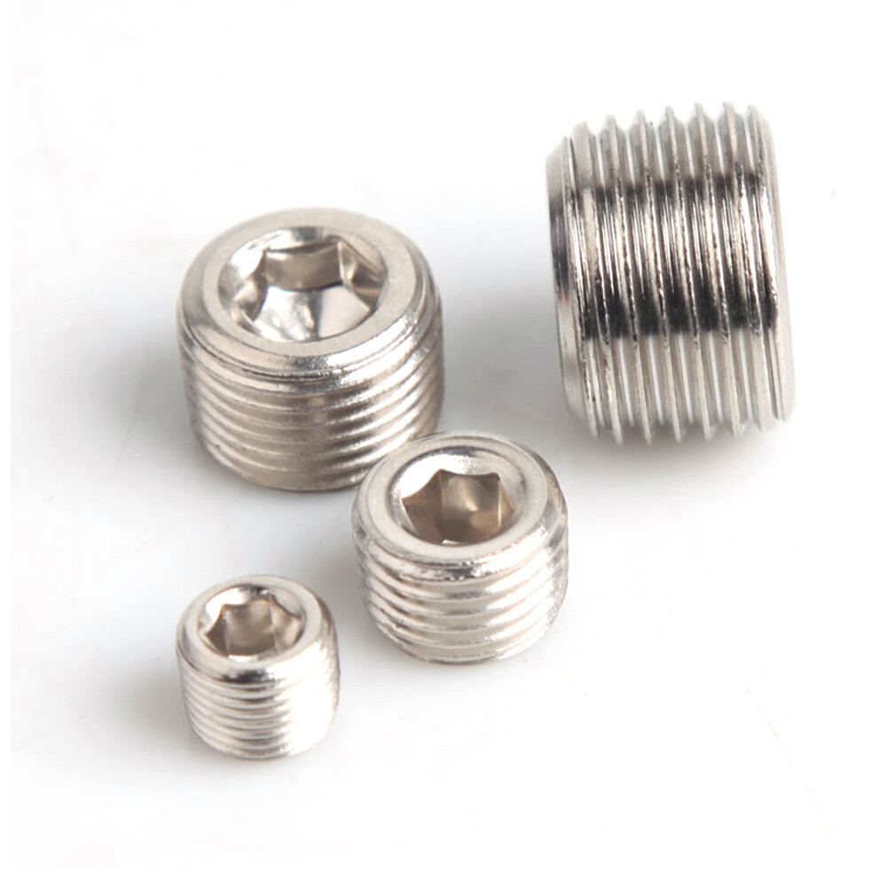 M5 1/8″ 1/4″ 3/8″ 1/2 Female Pipe Countersunk Plug Iron Internal Hex Head Socket