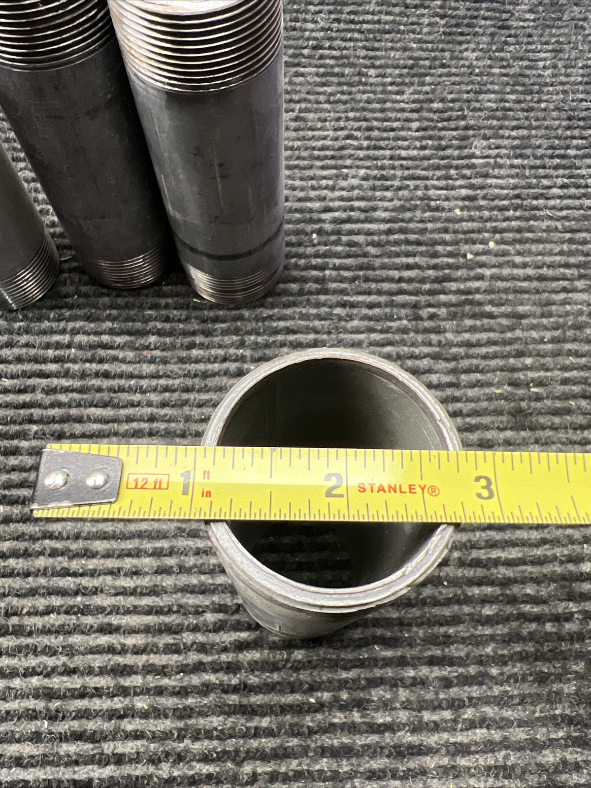 Lot of (4) 1-1/4″ Npt x 5 1/2″ Length Galvanized Steel Pipe Nipple Schedule 40
