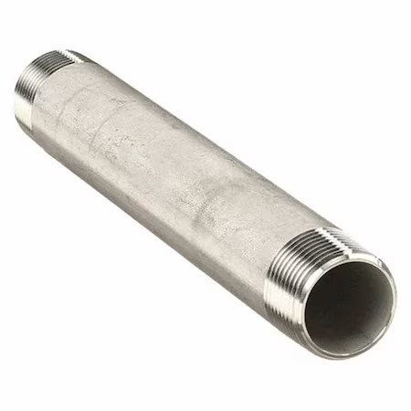 Zoro Select E6bnh14 1-1/2″ Mnpt X 10″ Tbe Stainless Steel Pipe Nipple Sch 80,