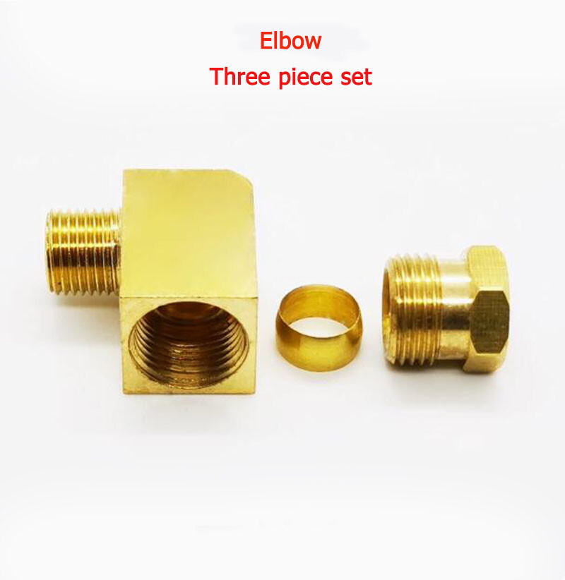 BSP Metric Brass Compression Ferrule Pipe Tube Fitting Connectors Straight/Elbow