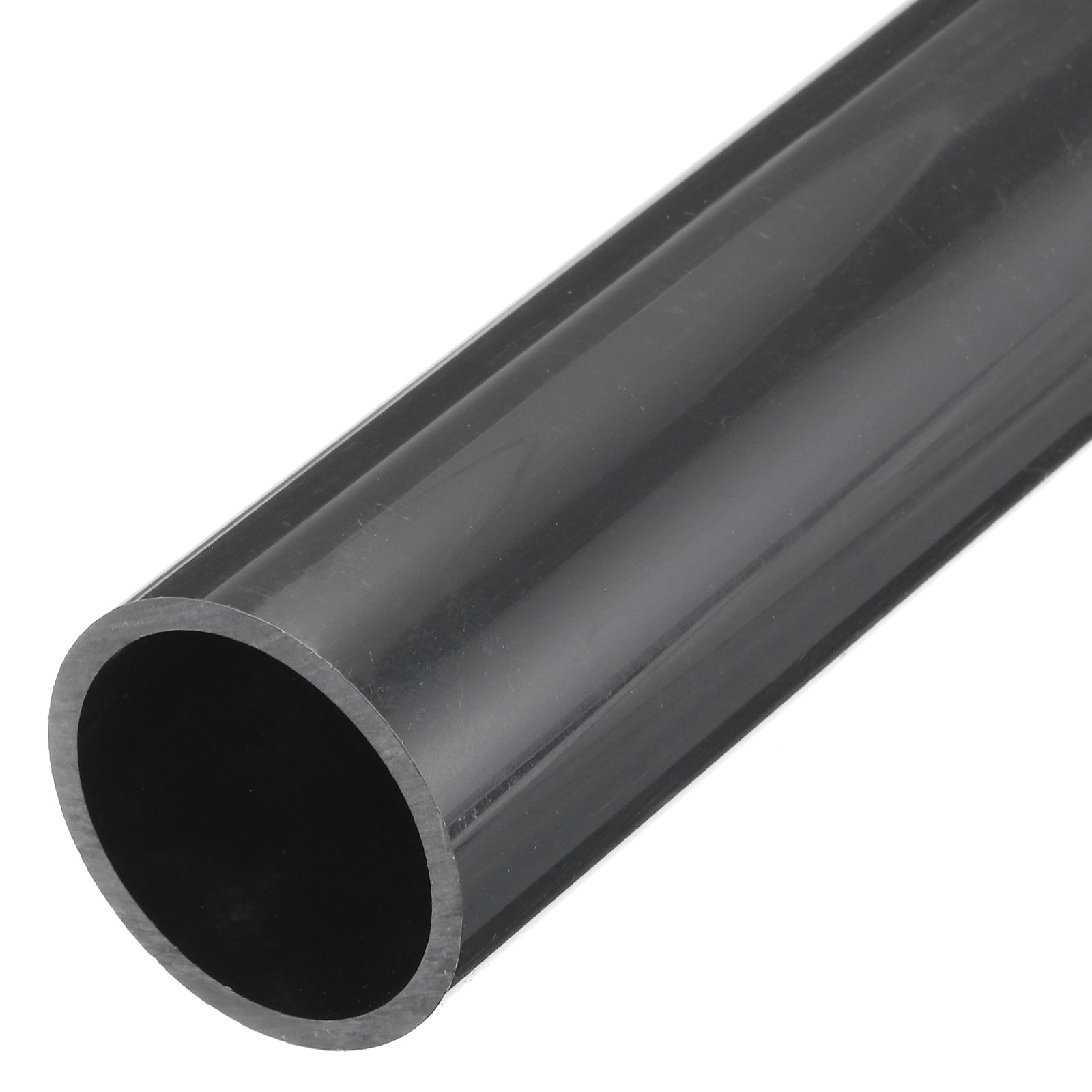 Rigid Round Pipe 42.6mm ID x 50mm OD 500mm Dark Grey High Impact