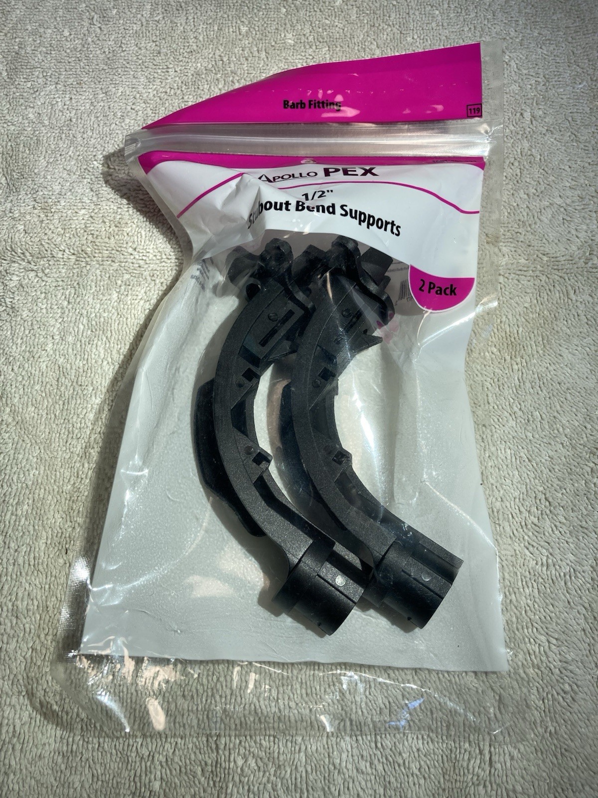 Apollo PEX 1/2”Stubout Bend Supports (2-Pack) Barb Fitting APXSOBEND2PK