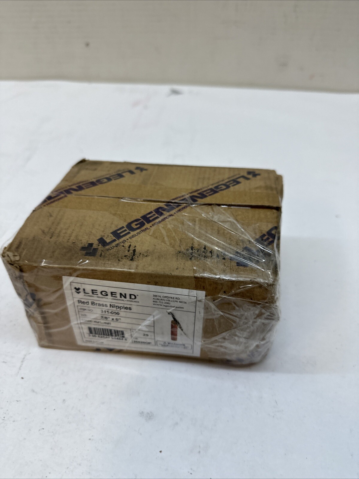Legend Valve 3/8″ X 6″ BRASS NIPPLE 311-050 25PCS