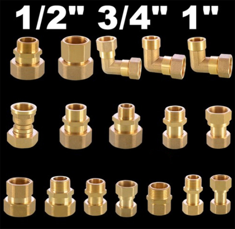 1/2″3/4″ 1″ BSP Brass Male/Female Thread Water Meter Connector Fish Tank Adaptor