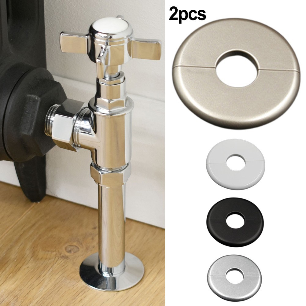 2pcs Radiator Pipe Cover Collar 2.7 Dia 15mm Hole, Slide Over Existing Pipe New