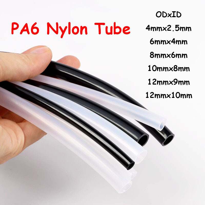 ID 2.5mm~10mm PA6 Nylon Tube Hard Pipe Pneumatic Air Chemicals Fuel Oil Tubing