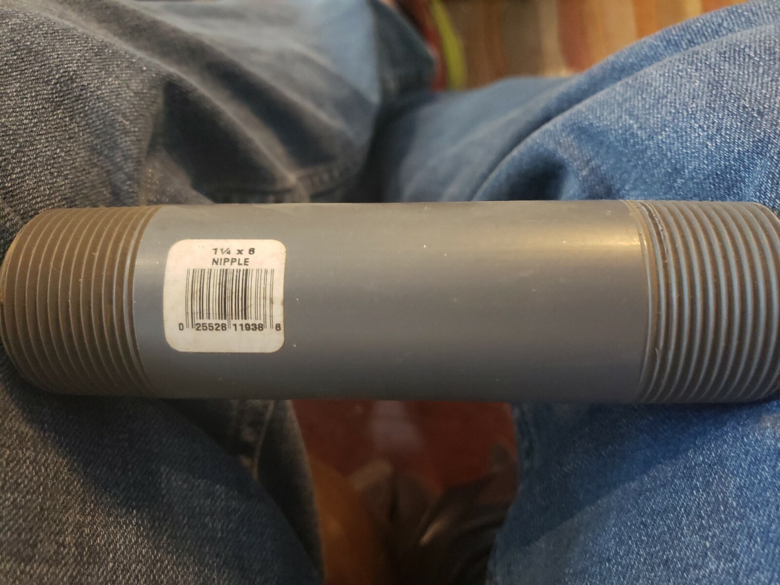 PVC ~ Nipple MNPT 1-1/4″ X 6″ Nipple MPT NPT SCH80 PVCI Thread PVC Pipe, 212060R