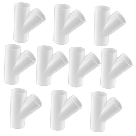 LESSO PVC Pipe Fittings (), PVC Wye 10PCS 3/4 Inch 3-Way Wye