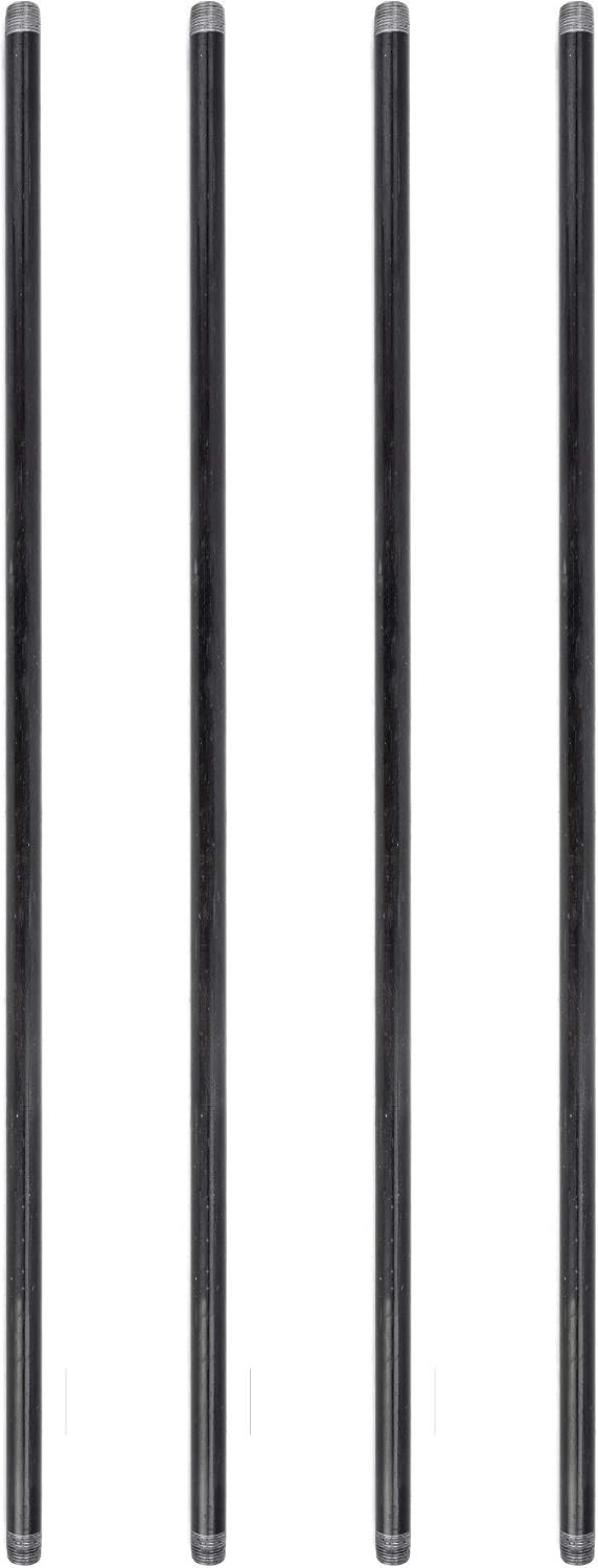 PIPE DÉCOR 1/2” x 36” Malleable Cast Iron Pipe Nipple, Pre Cut Connectors