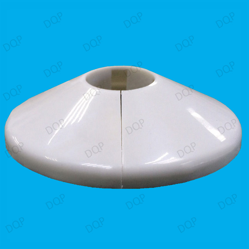 10x White Plastic Radiator Pipe Collars, For 15mm Pipes Easy Fit Flooring Covers