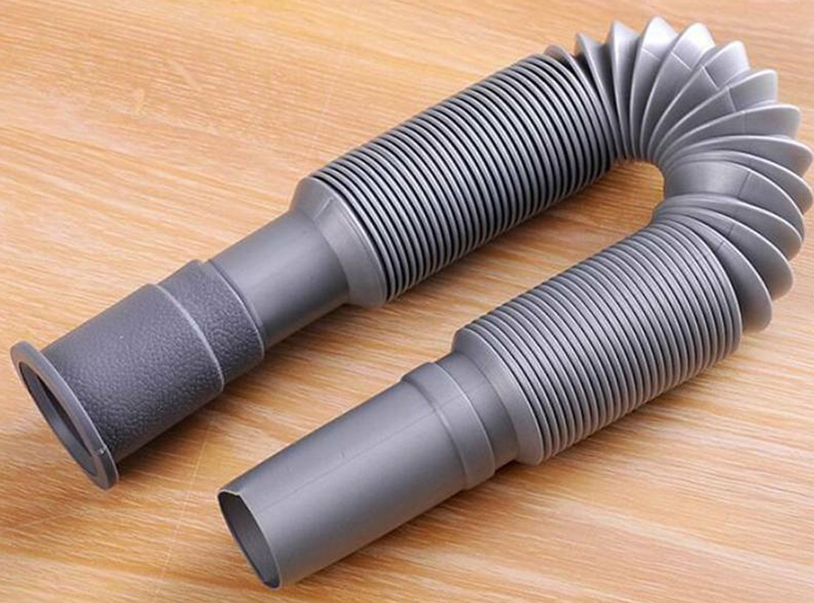 fLeXiBLe 12″ to 18″ Tube Pipe Sink Drain Water S-Trap Drain Hose Bathroom Grey