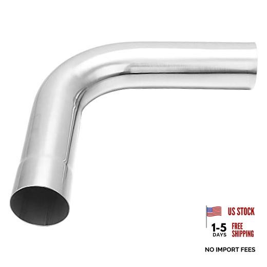 Exhaust Tube OD, 304 Stainless Steel Exhaust Pipe Mandrel Bend, 2.5″ 90 Degree