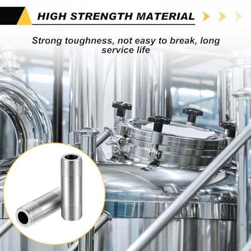 Pcs 30Stainless Steel Pipe Fittings 3/8″ NPT x 3/8″ NPT Male 3/8″ X 3/8″ X 2″ 4