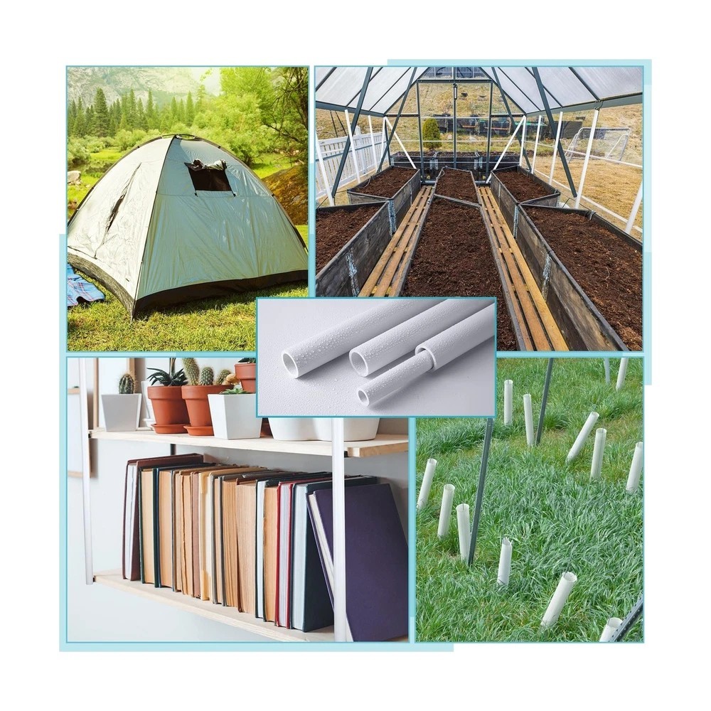 Sasylvia 10 Pcs Length PVC Pipe White DIY PVC Projects Sch40 Furniture Grade