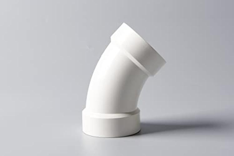 DWV 45 Degree PVC Pipe Elbow -pc, White 3 Inch 1