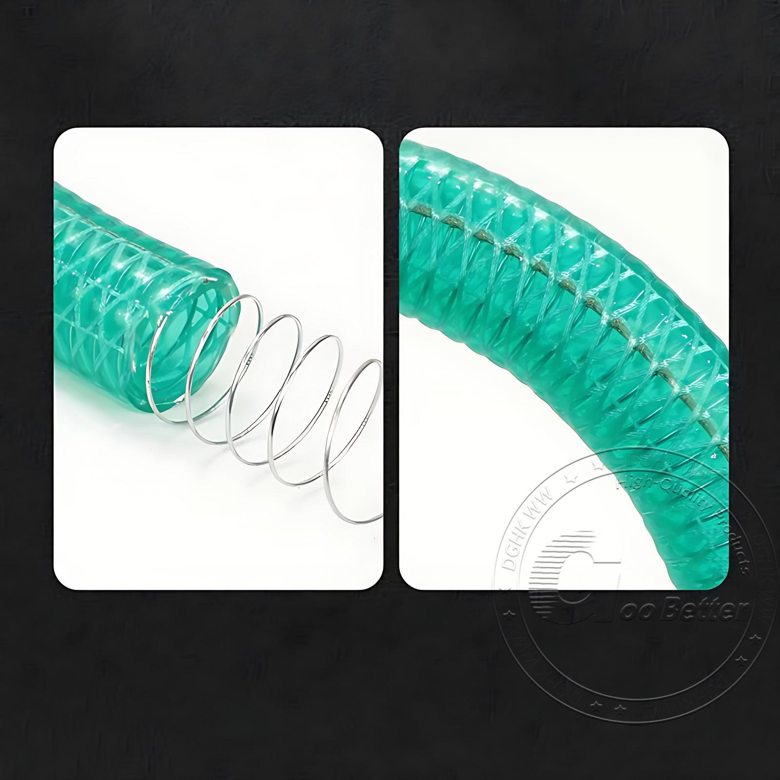 Heavy Duty Braided Wire Reinforced Green Flexible PVC Hose Pipe – Water Fuel