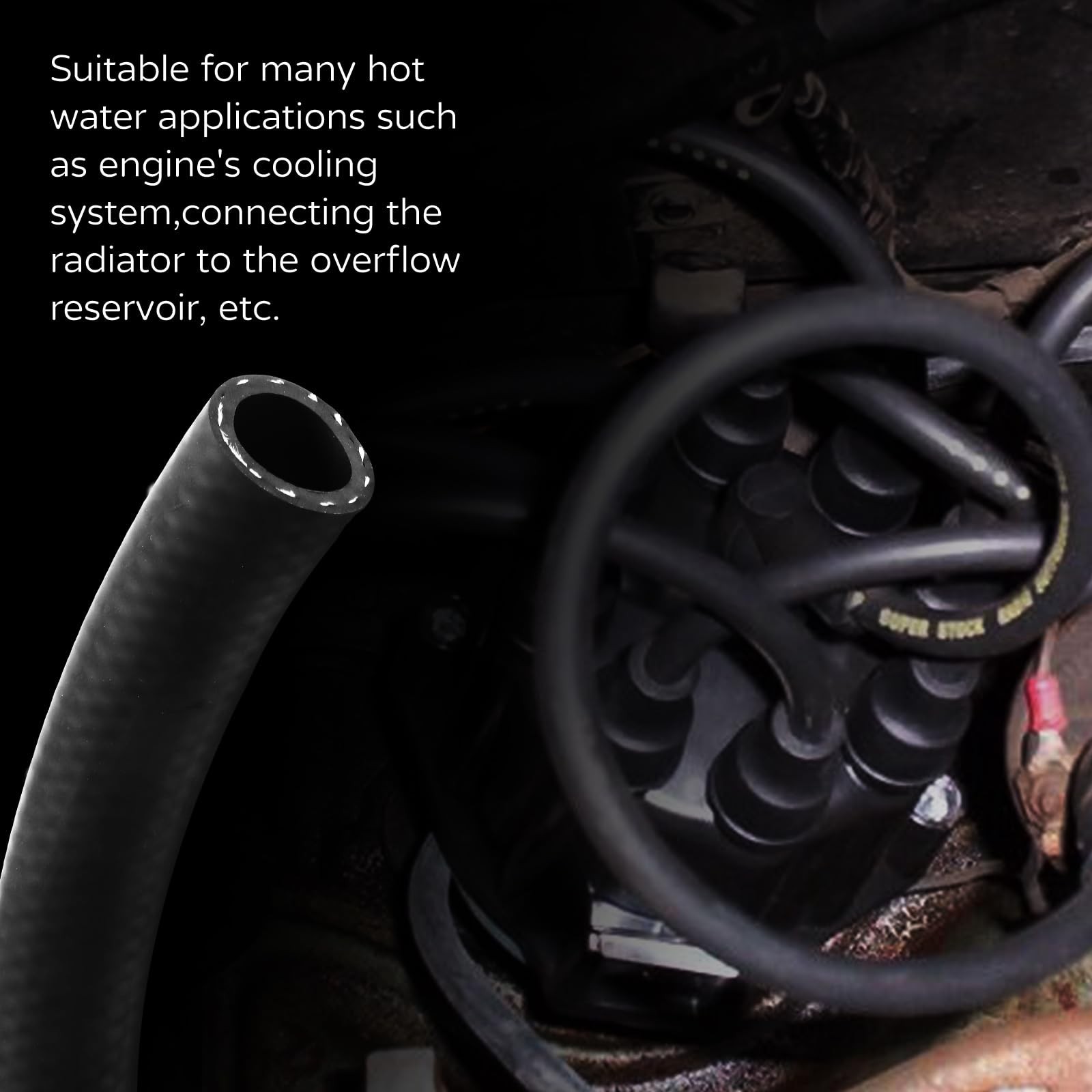Straight 11FT Length Heater Hose Coolant Radiator with 10 Hose 5/8 inch ID 11FT