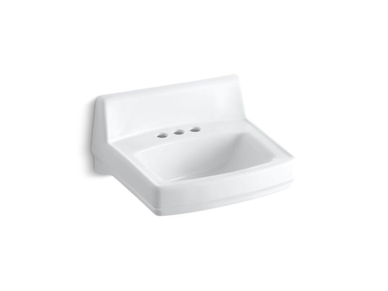 KOHLER 2032-0 Greenwich 20-3/4 x 18-1/4 in. Rectangular Wall Mount Bathroom Sink