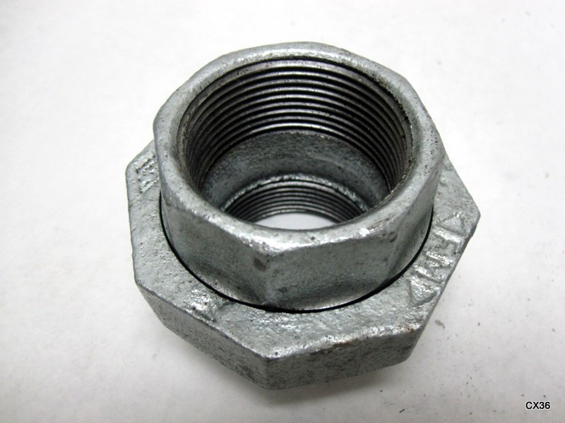5 Pack of 1-1/2″ Galvanized Union Male NPT Threaded Malleable Iron Class 150