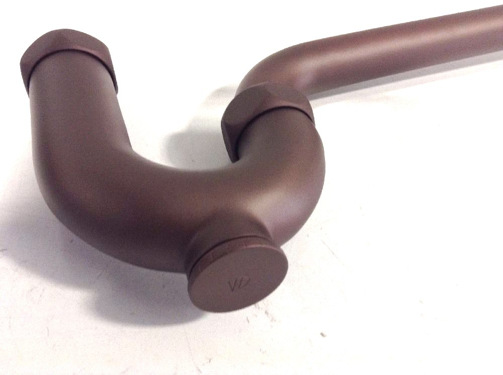 JADO 874.124.105 Traditional P-Trap Drain Pipe in Old Bronze 1-1/4″