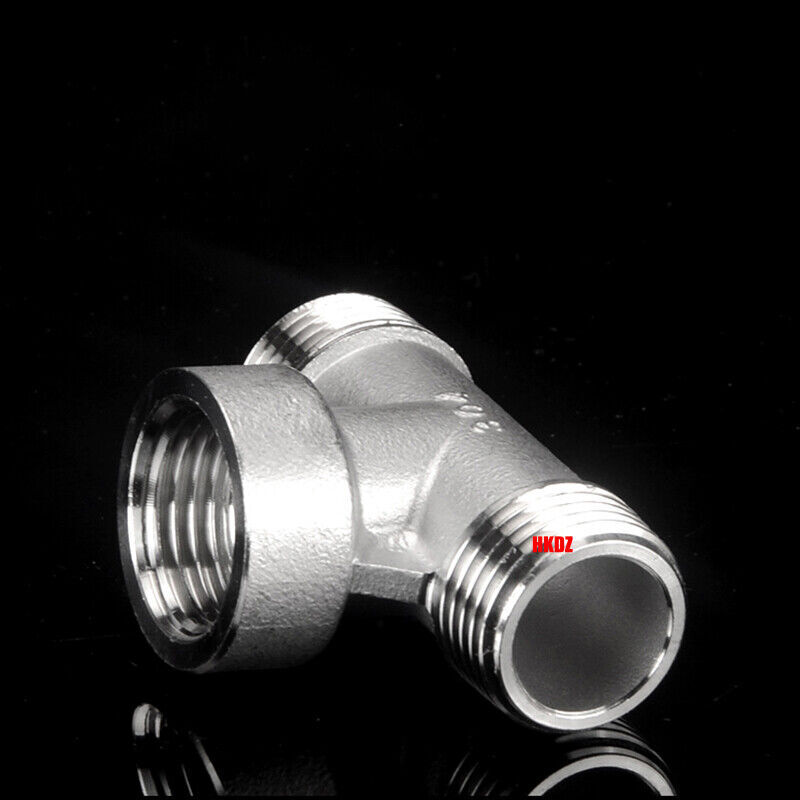 304 Stainless Steel Pipe Fittings BSP 1/4″~2″ Female/Male Thread 3-Way Connector