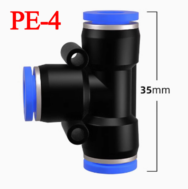 Nylon Pneumatic Equal Tee Connector Fitting 4mm 5mm 6mm 8mm 10mm 12mm – Push Fit