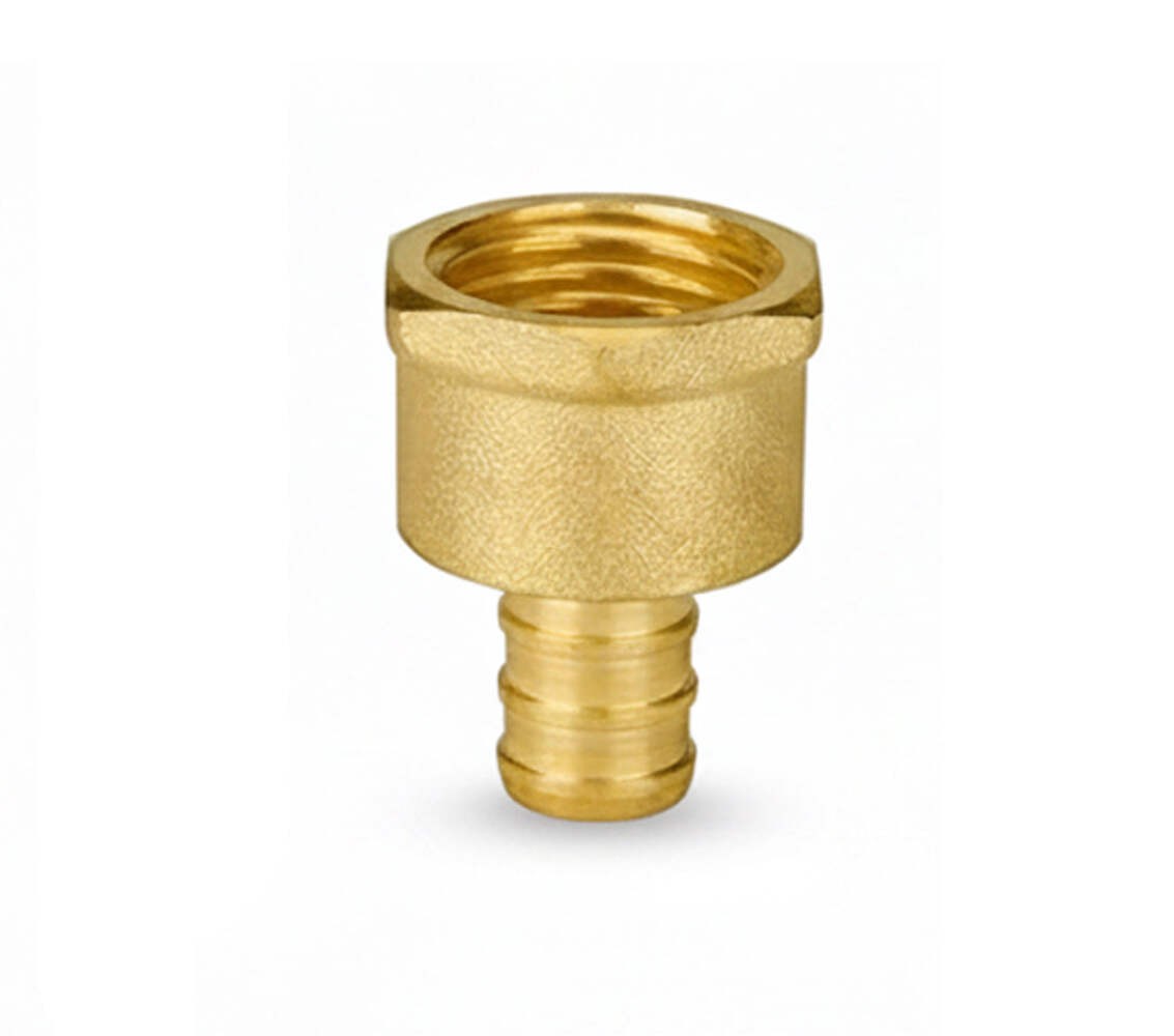 1/2in Brass PEX Barb Female Adapter, 6-Pack