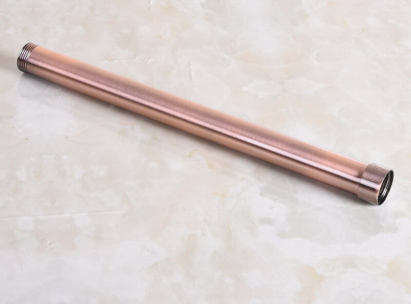 Antique Red Copper Extension Tube Pipe Rod For Rain Shower Faucet Set Zba702