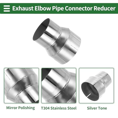 Mandrel Exhaust Bend Elbow Concentric Reducer T304 Stainless 2.75″OD to 3.5″OD