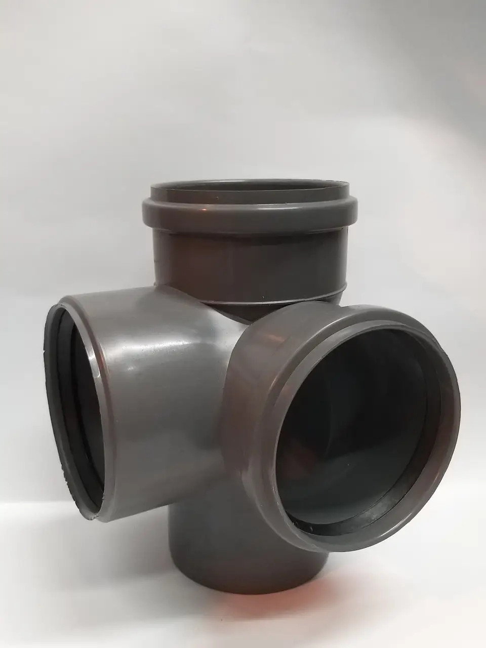 4″ 110 mm – Double Corner Branch Soil Pipe 110/110/110/90° 87½° Sewer Waste Grey