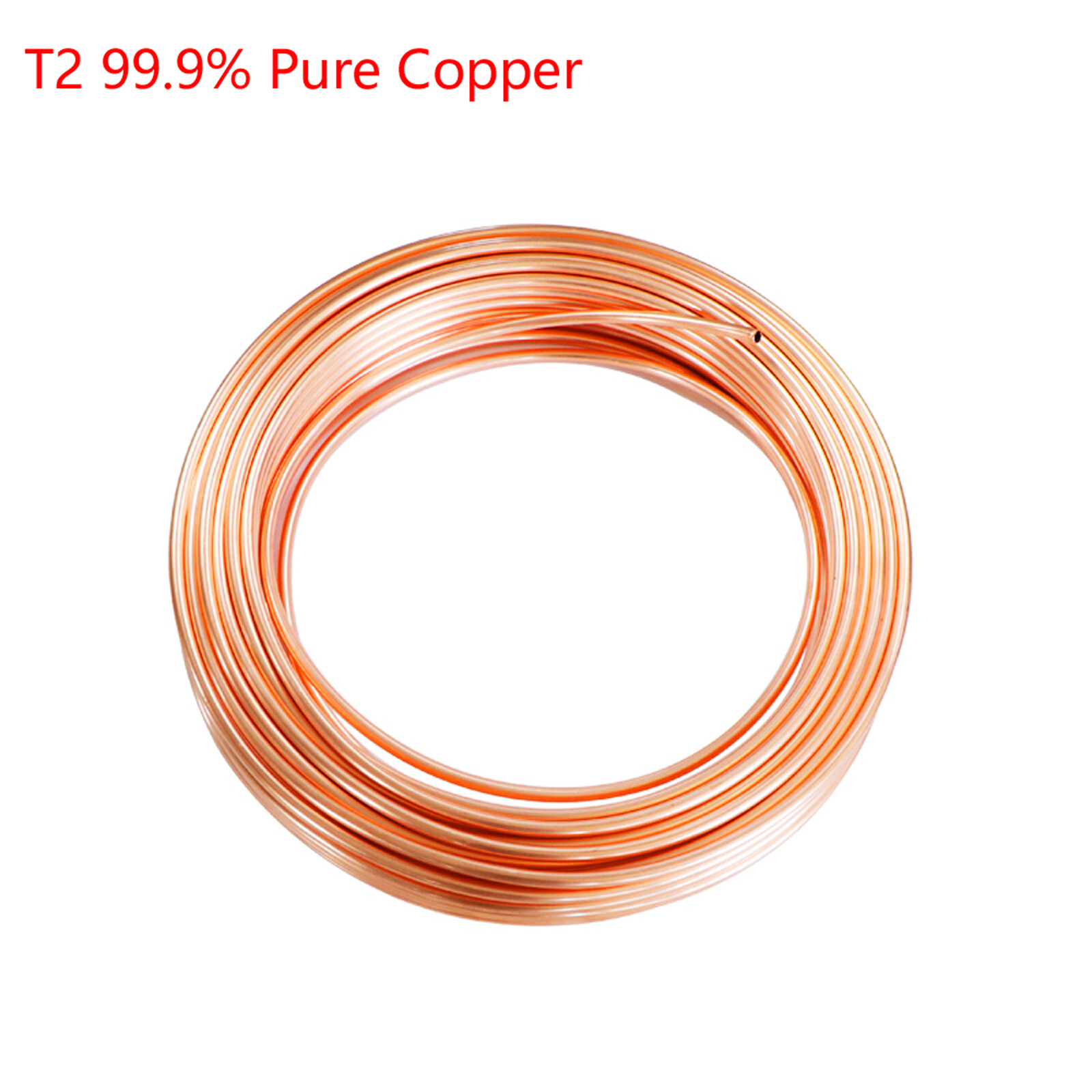 Microbore Copper Pipe Tube T2 99.9% Pure Refrigeration Coil Soft OD: 2mm To 22mm