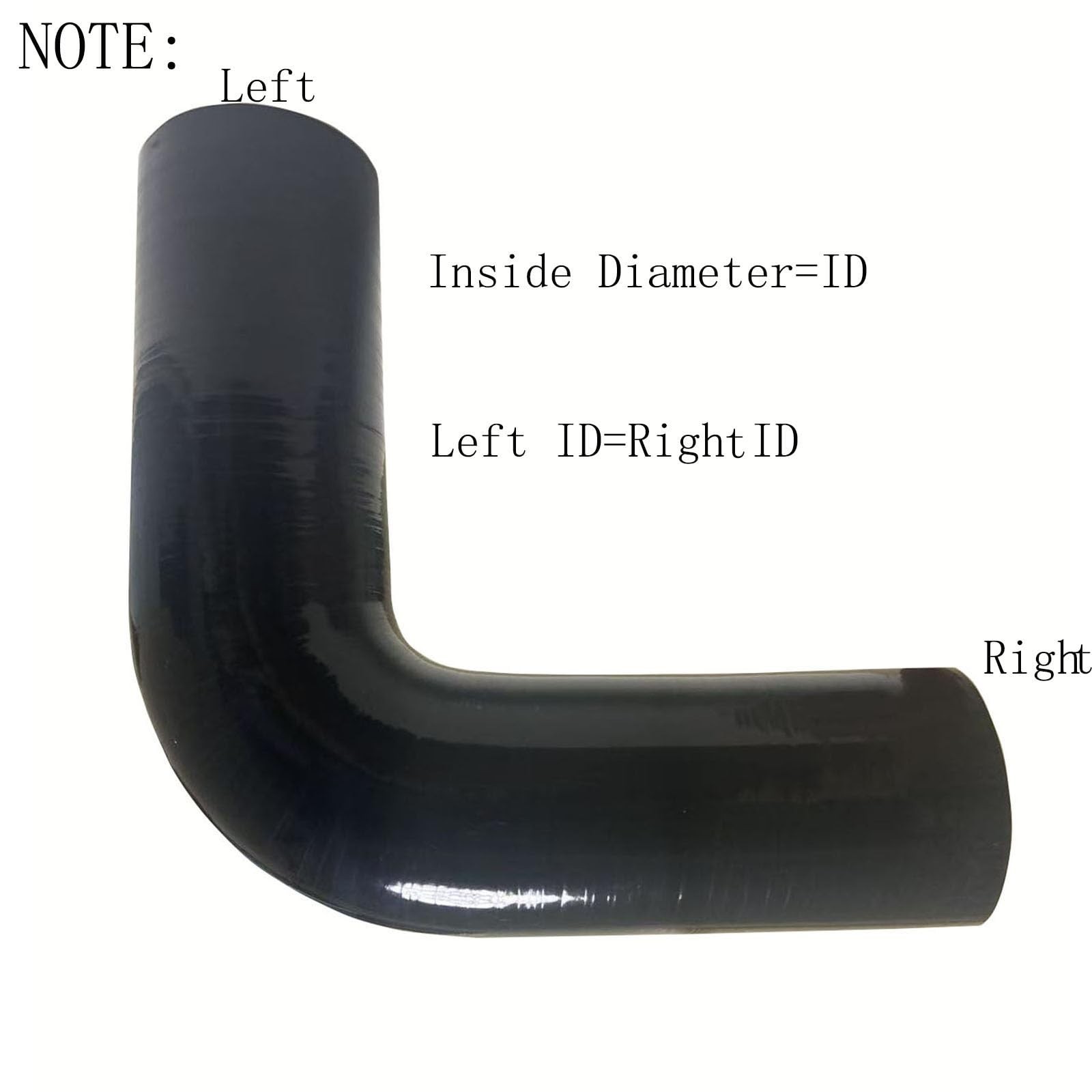ID 1″ 90 Degree Silicone Hose Elbow Coupler 7″ Leg Length Universal 4-Ply Rei…