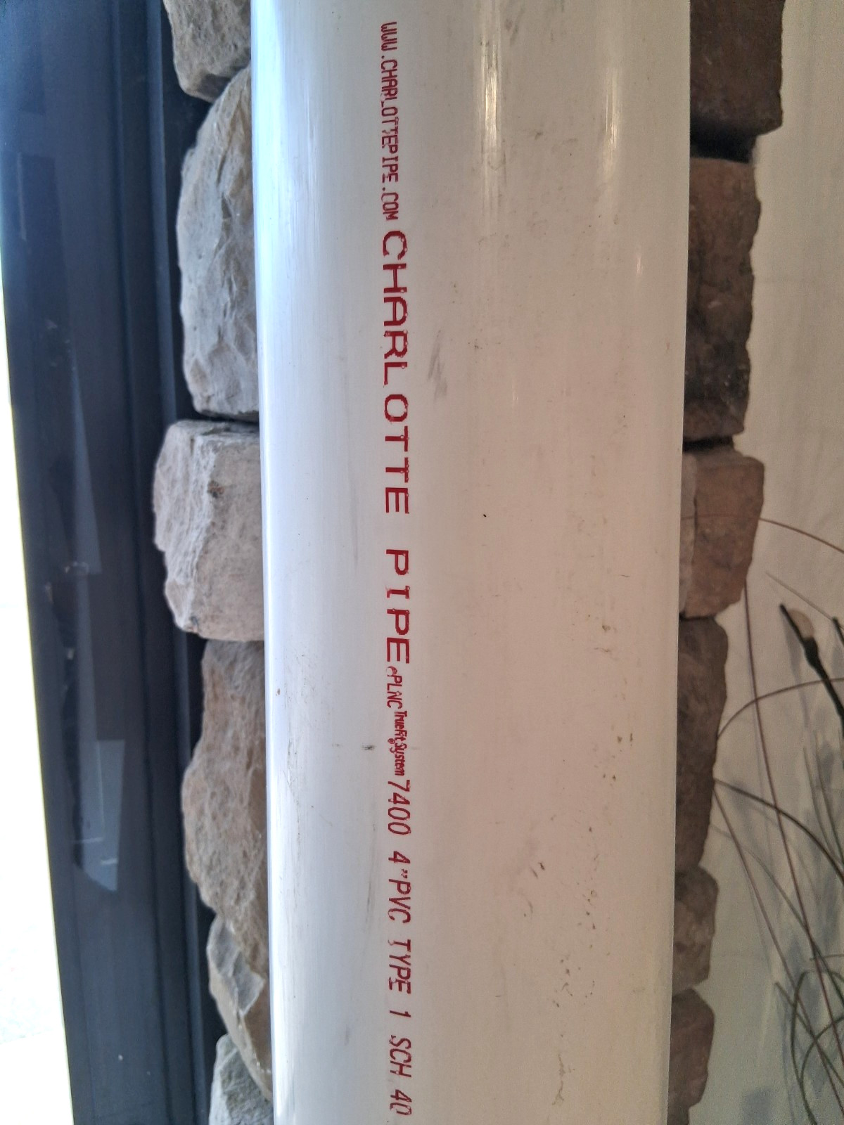 (6 FEET ROLL) CHARLOTTE PVC WHITE PIPE SCH40 4″ x 72″ BALANCE LEFT OVER, 4″ WIDE