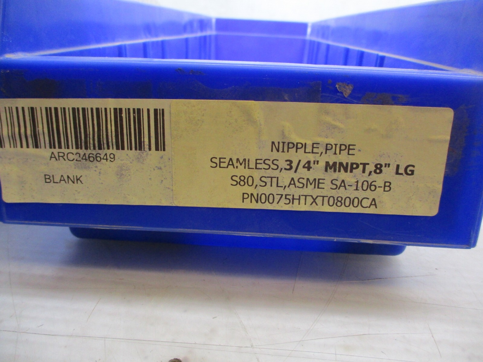 3/4″ Mnpt X 8″ Steel Pipe Nipple Sch 80
